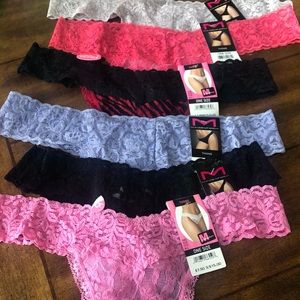 Maidenform thong underwear lot of 6 pair one size
